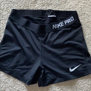 Nike pro black spandex shorts.
